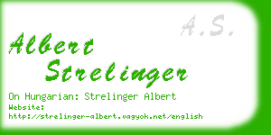 albert strelinger business card